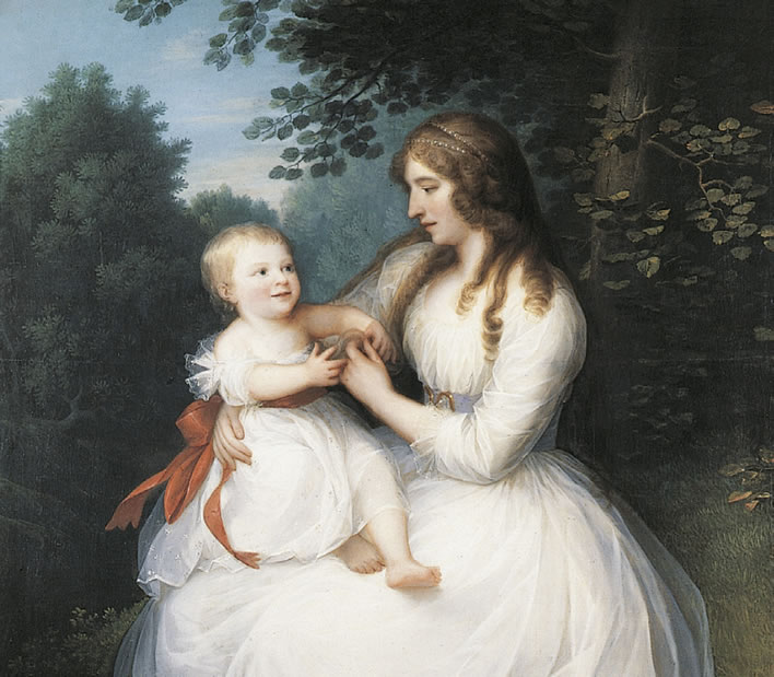 Friederike Brun with her daughter Charlotte, 1789