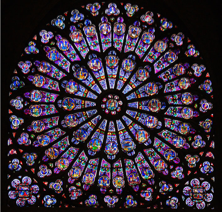 The north rose-window of Notre Dame, Paris