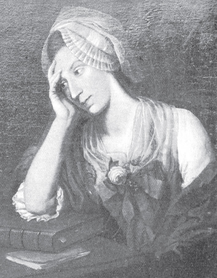 Barbara 'Bäbe' Schulthess, 1781. A reproduction of a portrait by Johann Heinrich Wilhelm Tischbein