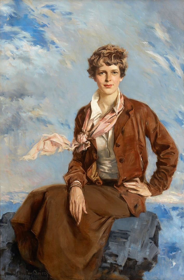 Howard Chandler Christy, Amelia Earhart, 1933